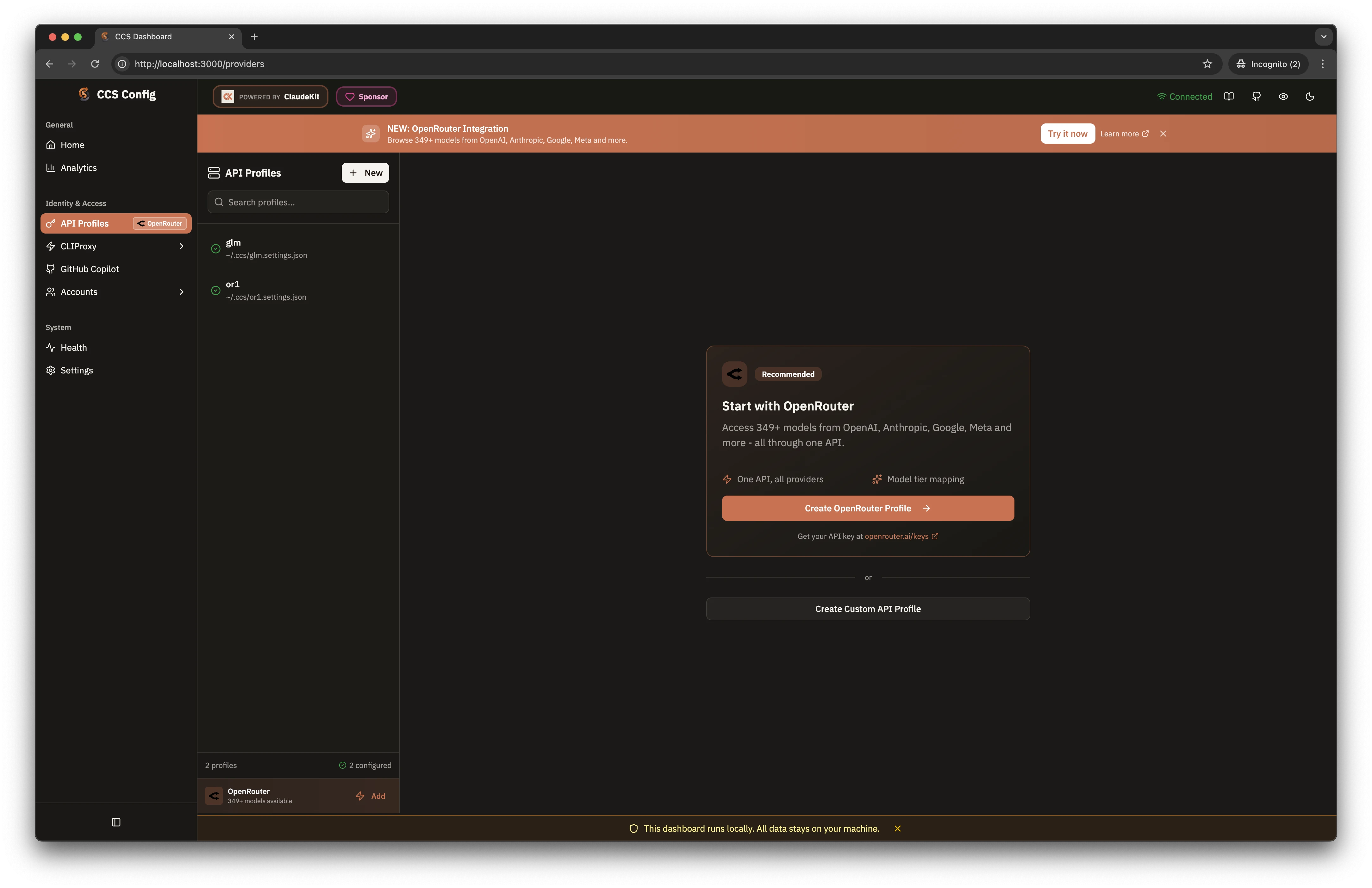 OpenRouter API Profiles